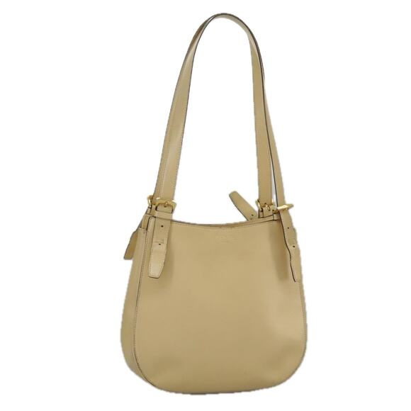 CELINE Shoulder Bag Leather Beige - Picture 1 of 13
